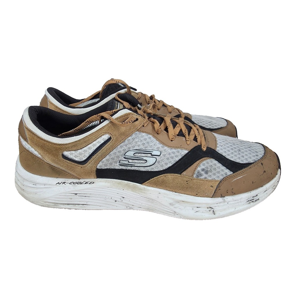 Skechers Skyline Alphaborne Sneakers Mens 14 Brown Air-Cooled Memory‎ Foam 52968